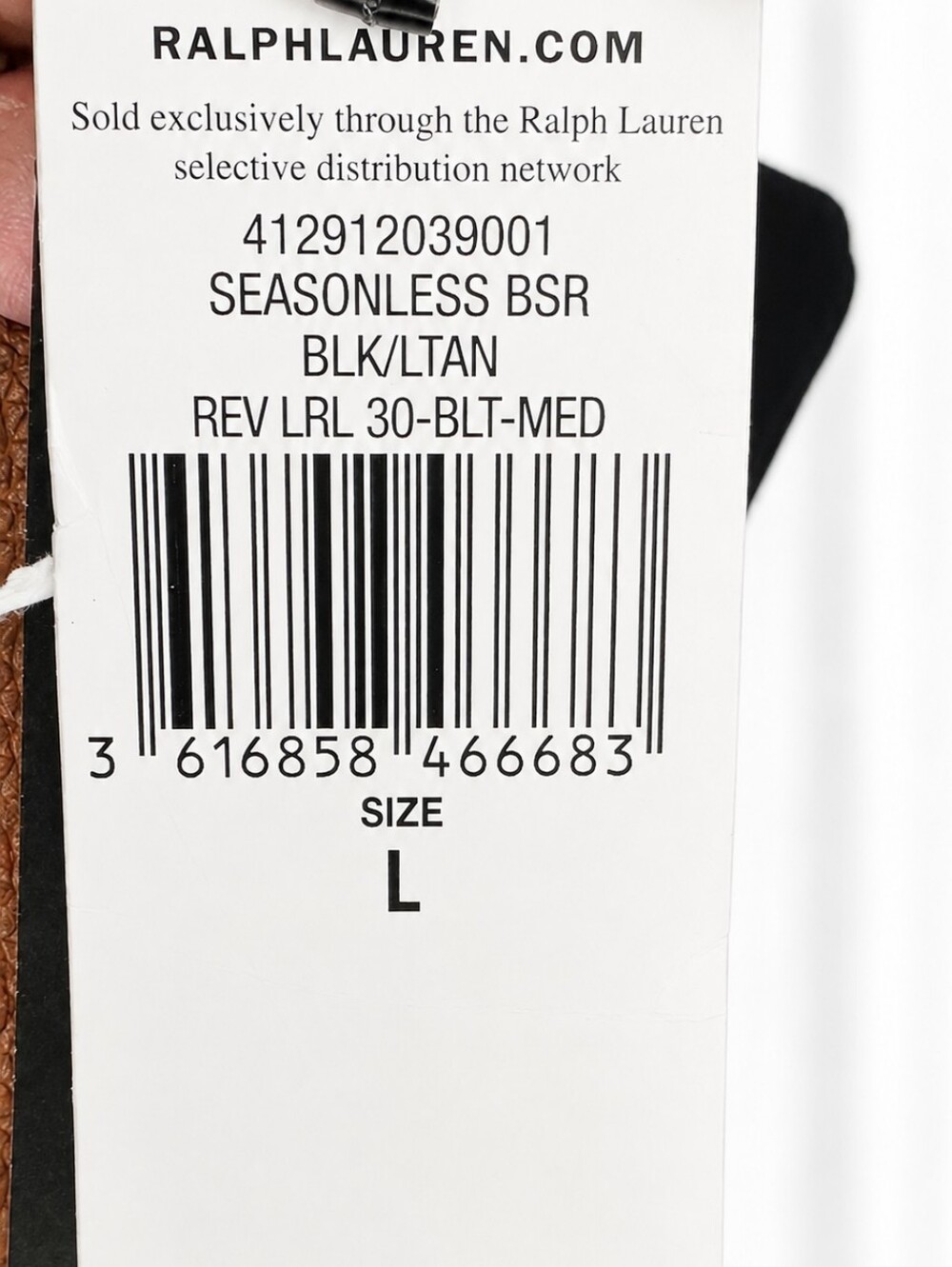 NWT Ralph Lauren Reversible Belt Black Tan Pebbled Gold Logo Buckle L - Picture 5 of 6